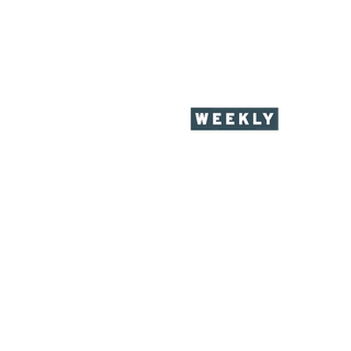 The image shows the Us Weekly logo with large, light gray letters Us and a dark rectangle above the s containing the word WEEKLY in white capital letters on a light gray background.