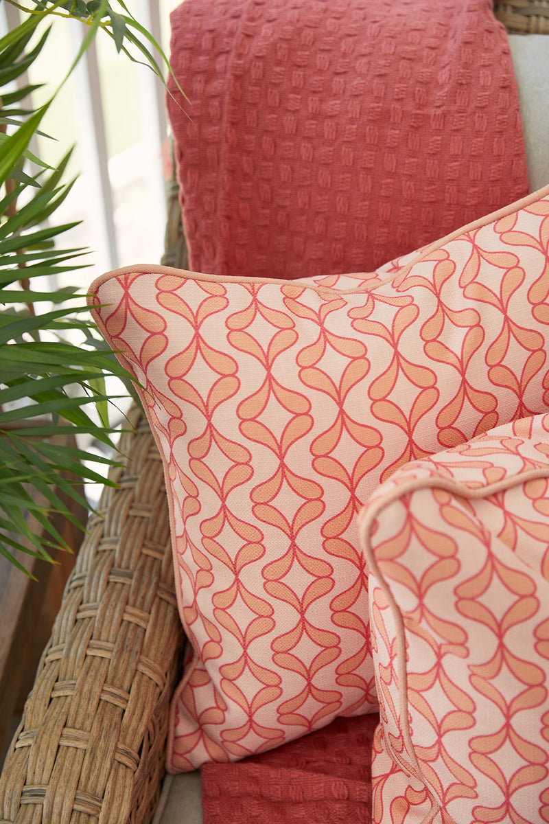 Pink Geometric Pillow