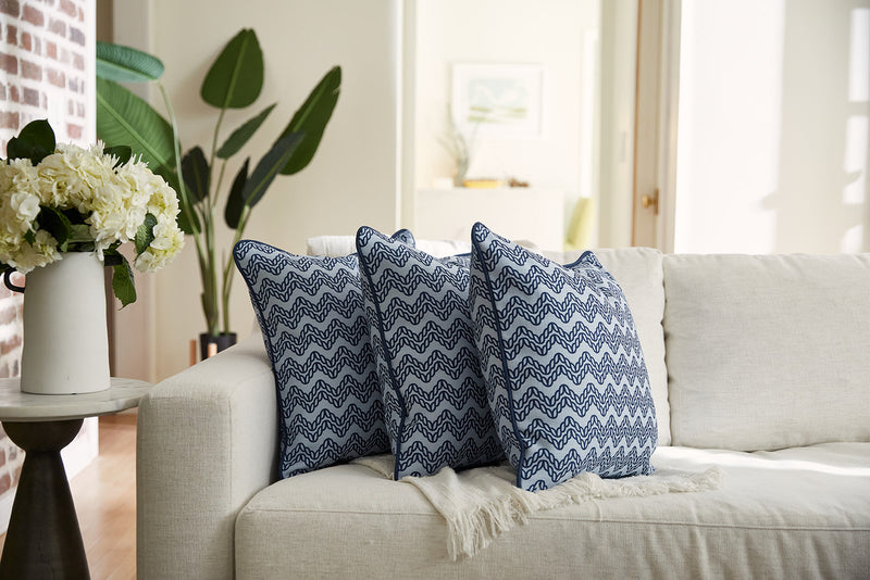 Navy Chevron Ropes Pillow – Sewing Down South