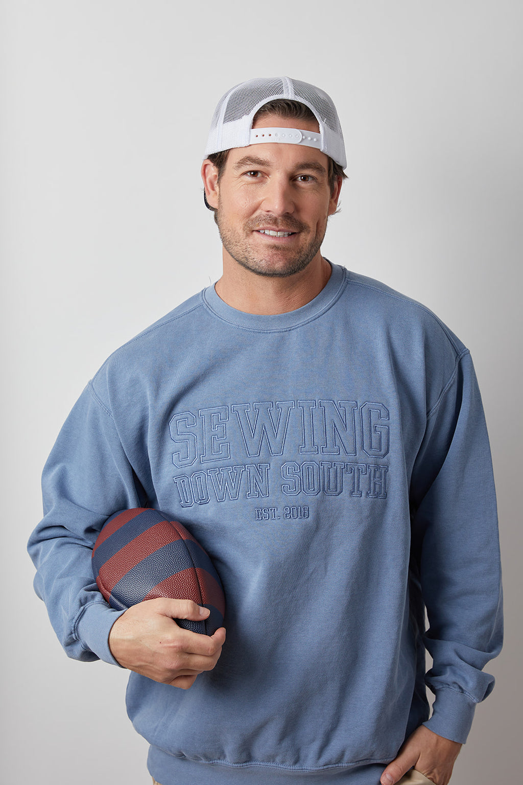 SDS Collegiate Crewneck, Blue Jean