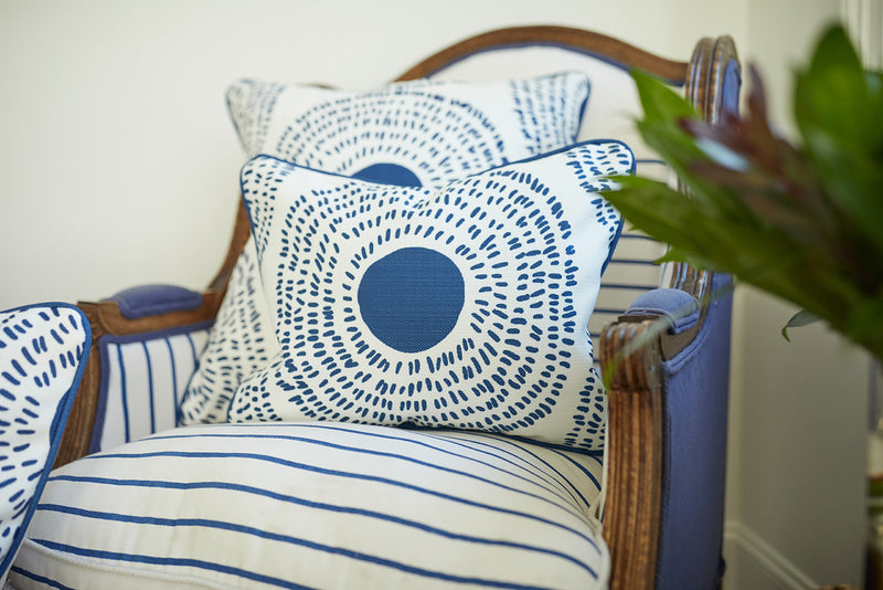 Modern Collection: Navy Medallion Lumbar Pillow