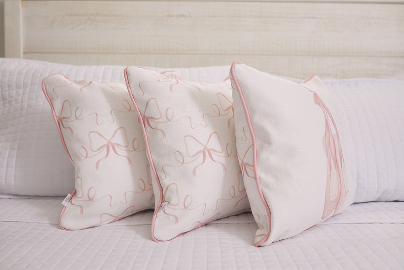 Pink top bow pillow