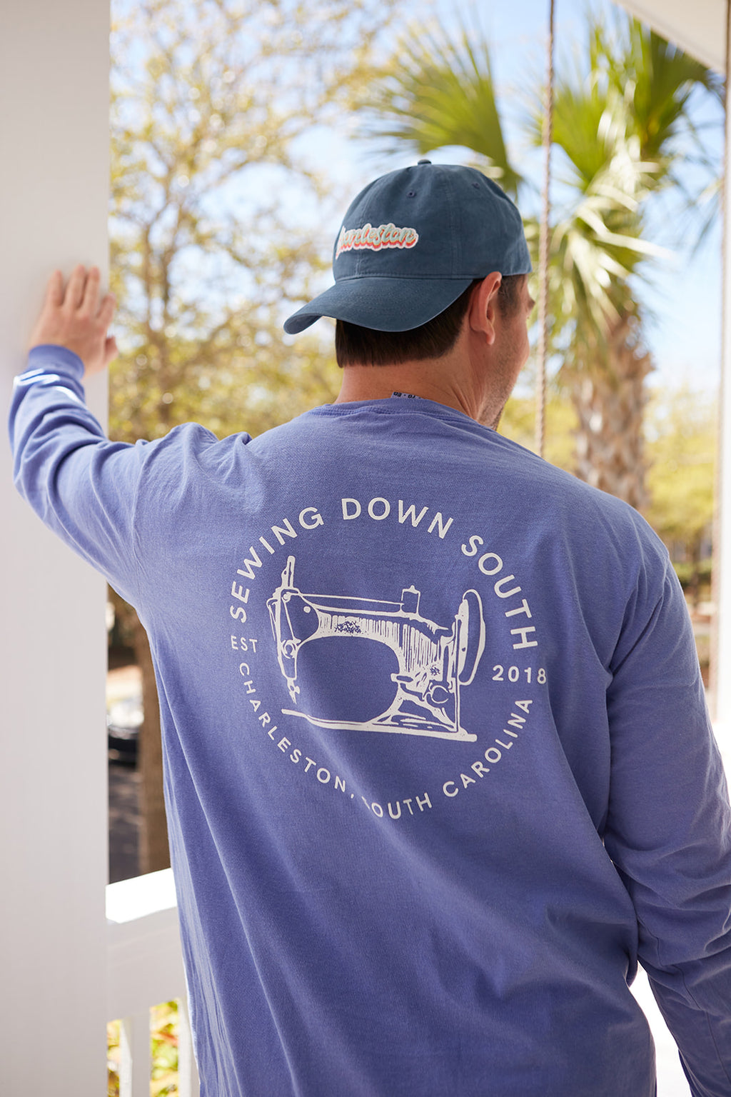 Sewing Down South Long-Sleeve Logo Tee, Rainbow Row Colors