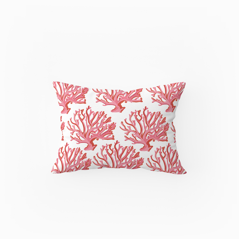 Pink Coral Lumbar Pillow