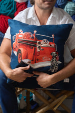 *SEW NEW* Americana Fire Truck Pillow