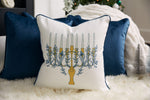 Floral Hanukkah Pillow