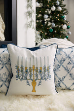 Floral Hanukkah Pillow