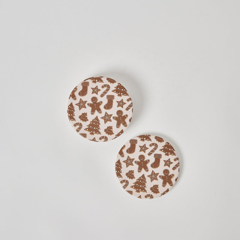 Pink Gingerbread Coaster Set