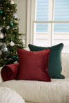 Velvet Collection: Wine Bolster Pillow