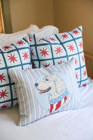 Americana Collection pillows on display.