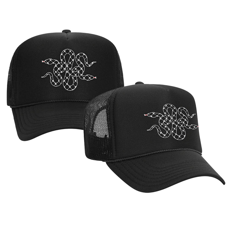 The Paige Collection: Snakes Embroidered Trucker Hat
