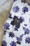 Sew Navy Bundle: Navy Coral Blanket and Navy Tumbler