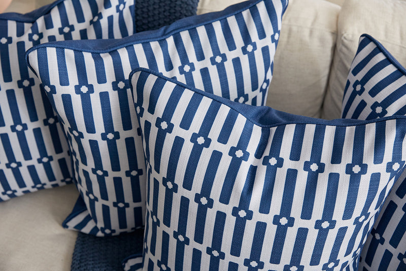 Modern Collection: Mod Large Crossing Tiles in Navy Pillow