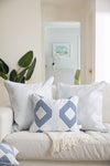 Modern Collection: Mod Geo Diamond Lumbar in Light Blue Pillow