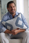 Modern Collection: Mod Geo Diamond Lumbar in Navy Pillow