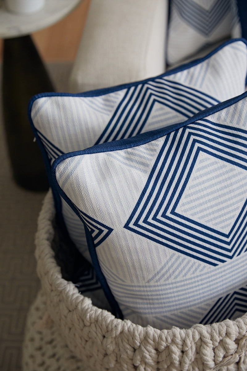 Modern Collection: Mod Geo Diamond Lumbar in Navy Pillow