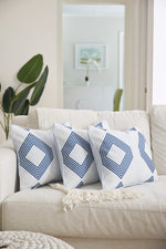 Modern Collection: Mod Geo Diamond Lumbar in Light Blue Pillow