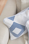 Modern Collection: Mod Geo Diamond Lumbar in Light Blue Pillow