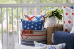 *SEW NEW* Americana Dog In Truck Lumbar Pillow