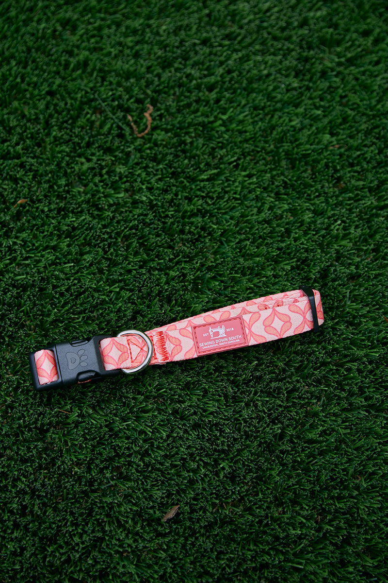 Pink Geometric Dog Collar (S, M or L)