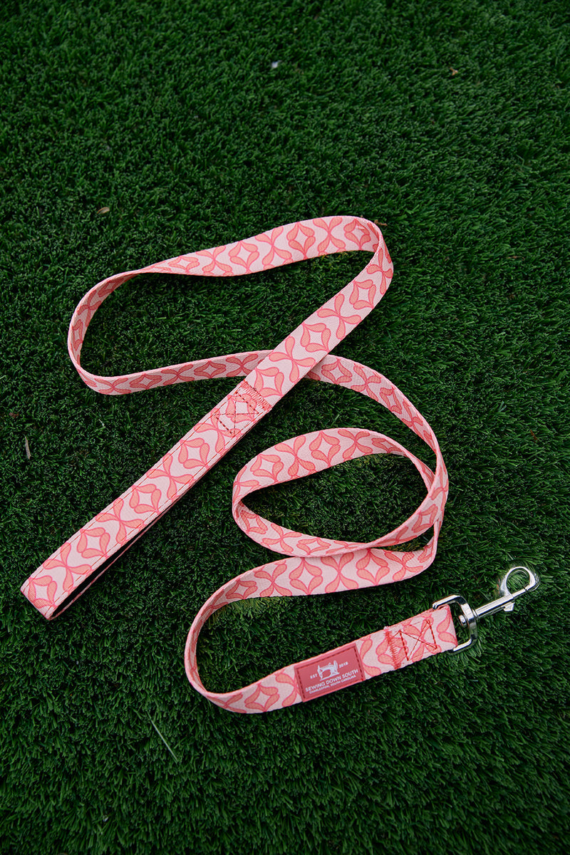 DOG BUNDLE: Pink Geometric Harness + Leash