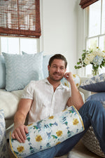 Bee & Florals Collection: Blossoming Peonies Pre-filled Bolster