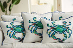 The King Crab Lumbar Pillow with Navy