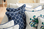 Navy Rope Rounds Pillow