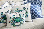 The King Crab Lumbar Pillow with Navy