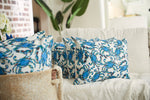 Crab Craze Shades of Blue Lumbar Pillow