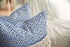 Bel Air Blue Chevron Ropes Pillow