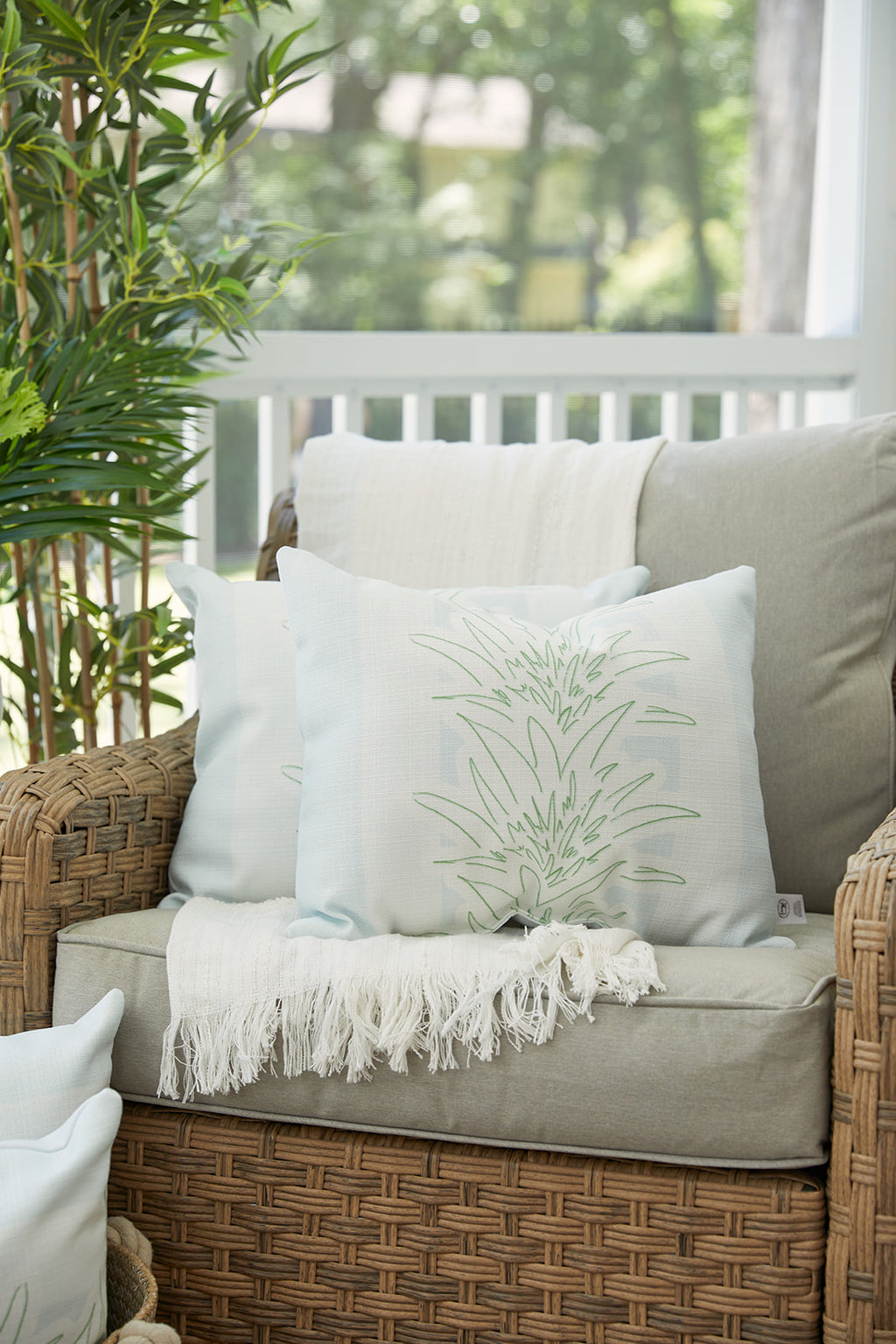 Stacked Leaves Lumbar Pillow