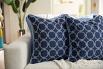 Navy Rope Rounds Pillow