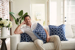 Navy Rope Rounds Pillow