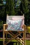 Coral Greek Key Outdoor Pillow