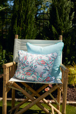 Coral Crab Craze Lumbar Outdoor Pillow