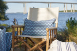 Dockside Chevron Ropes Extended Lumbar Outdoor Pillow