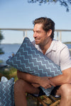 Dockside Chevron Ropes Extended Lumbar Outdoor Pillow