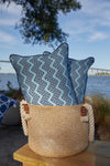 Dockside Chevron Ropes Extended Lumbar Outdoor Pillow