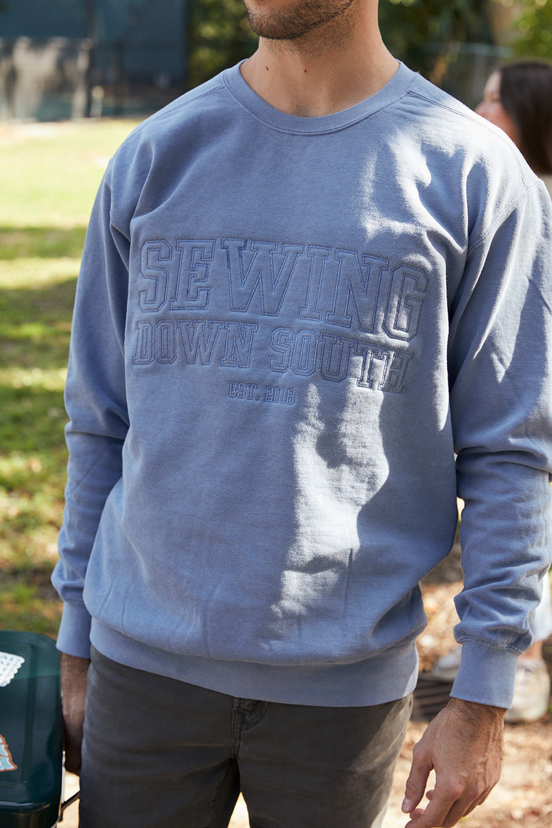 SDS Collegiate Crewneck, Blue Jean