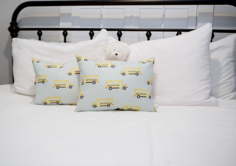 Wheels on the Bus Lumbar Pillow
