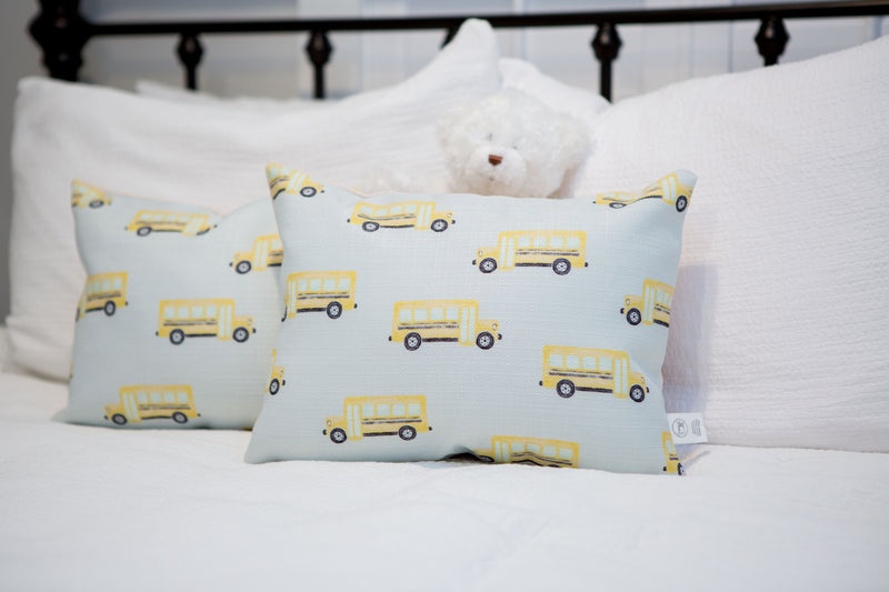 Wheels on the Bus Lumbar Pillow