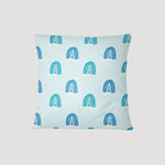 Rainbows in Blue Pillow