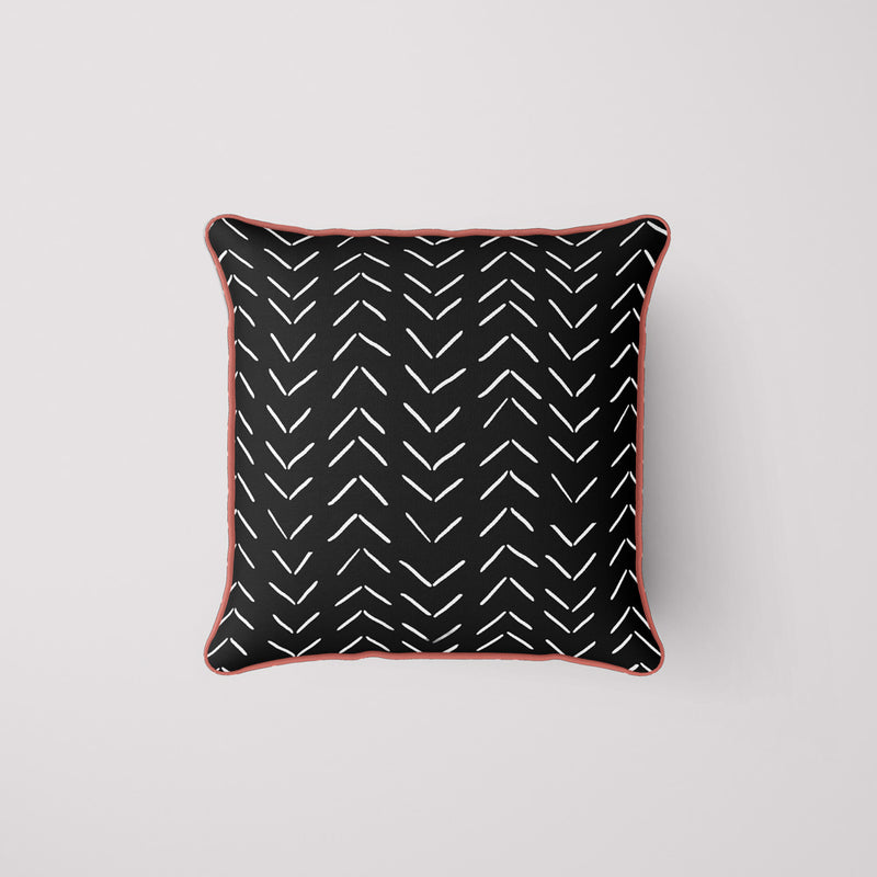 Modern Outdoor: Black Arrows Pillow