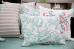 Pastel Crab Craze Outdoor Lumbar Pillow