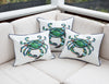 Outdoor King Crab Lumbar Pillow with Navy
