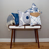Modern Collection: Navy Grid Lumbar Pillow