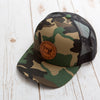 Sewing Down South Leather Patch Trucker, Camo