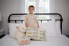 Toddler Sleeping Bundle: Organic Pillow + School Buses Case