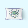 Outdoor King Crab Lumbar Pillow with Navy